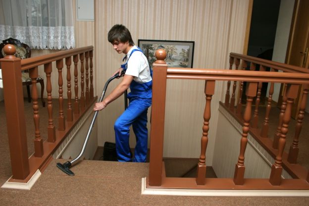 cleaning carpet